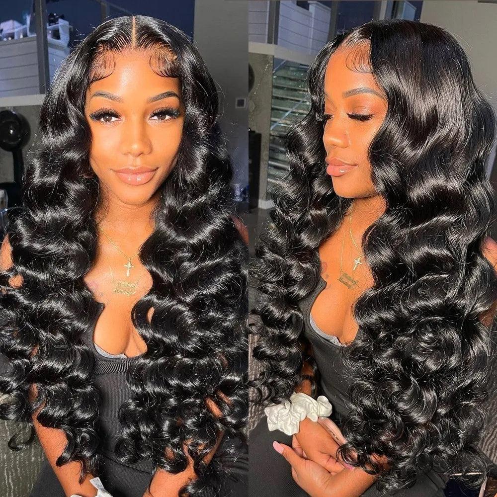 13x4 13x6 Loose Deep Wave Transparent Lace Front Human Hair Wigs