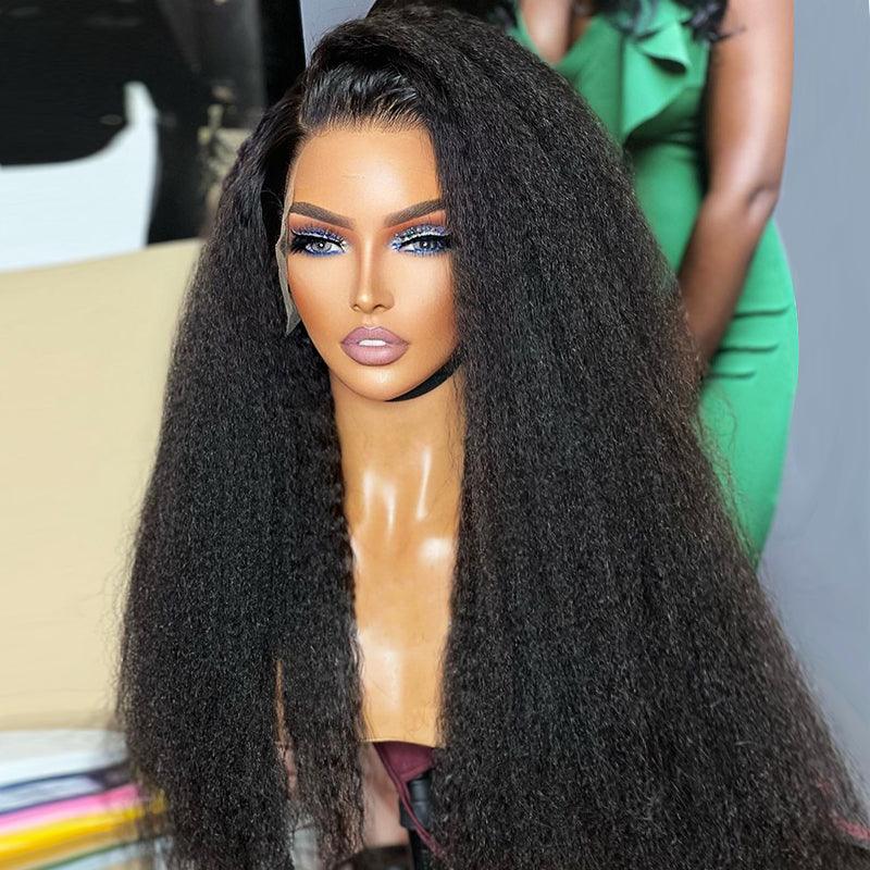 13x4 13x6 Real HD Lace Frontal Wig Kinky Straight Virgin Human Hair