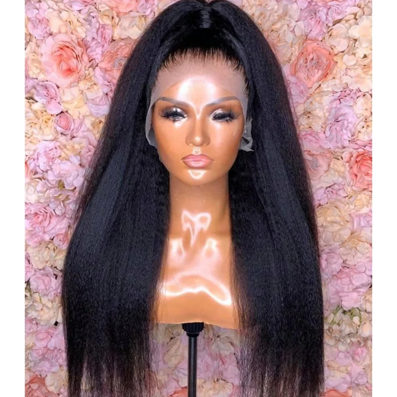 13x4 HD transparent lace front wigs cheap hair vendor kinky straight top grade human hair 4x4 , 5x5 HD lace closure wigs