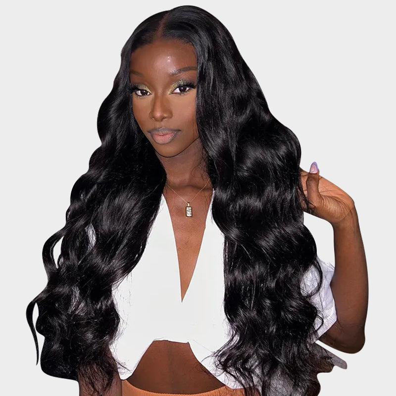 13x4 Transparent Lace Wig Body Wave Skin Melt Lace Front Human Hair Wigs