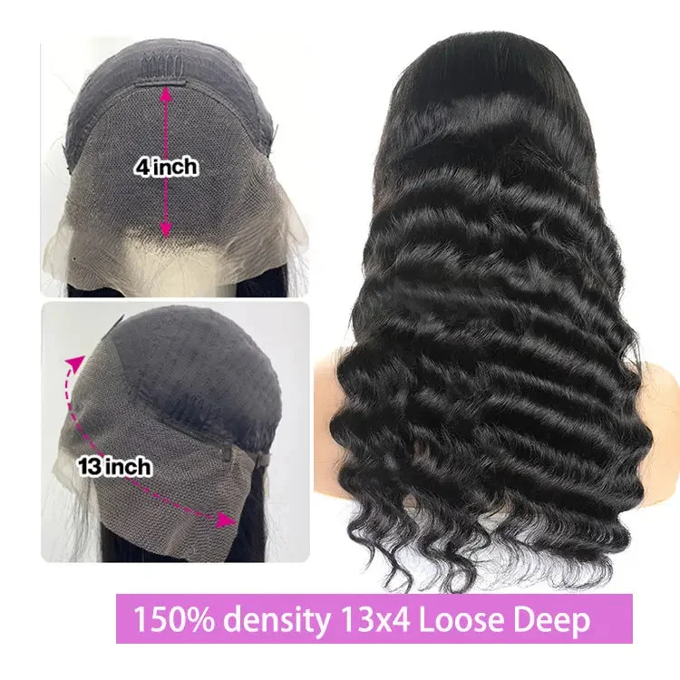 150 density 13x4 Loose Deep