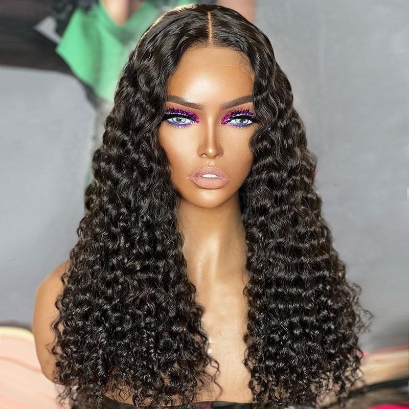 7x5 Glueless Wig Wear Go Brazilian Curly Deep Wave Human Hair