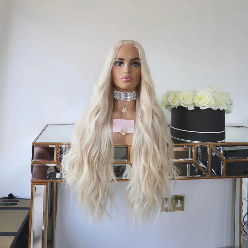 Pure Platinum Blonde Human Hair Wigs