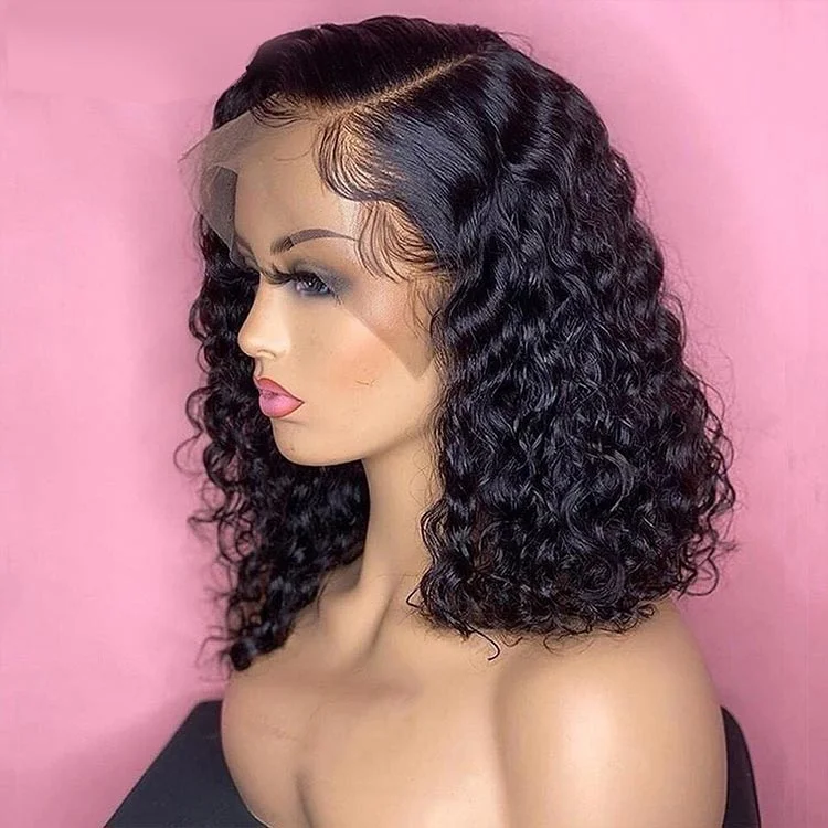 curly T-part bob