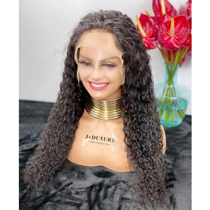 Cheap Wholesale Peruvian Hair Extensions Vendor Black Women Curly HD Lace Closure Frontal Human Hair Extension Wigs for women