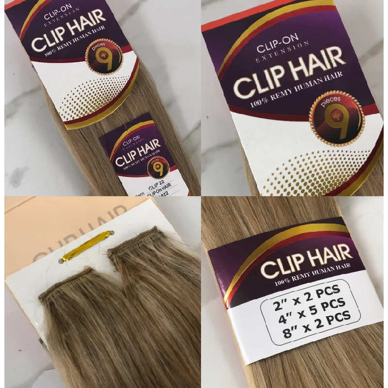 CLIP-ON EXTENSION 100% REMY HUMAN HAIR