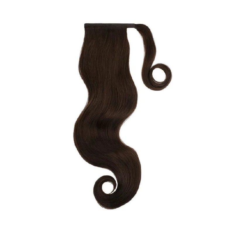 DARKEST BROWN Remy Human Hair Ponytail