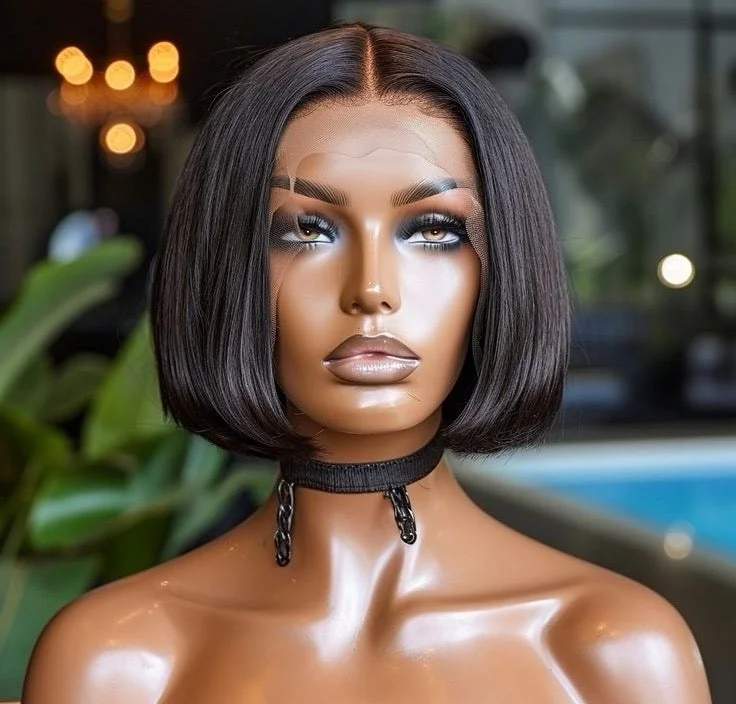 Double Drawn Full Frontal Human Hair BOB Wig - Stunning and Natural Looking Wig