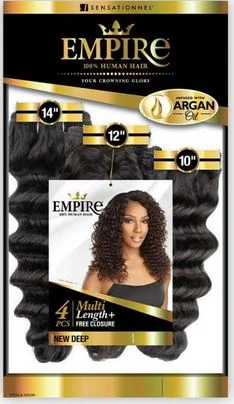 EMPIRE 100% HUMAN HAIR - NEW DEEP - 12,14,16