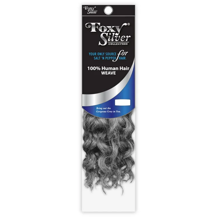 FOXY SILVER HUMAN HAIR- SPANISH CURL 10"