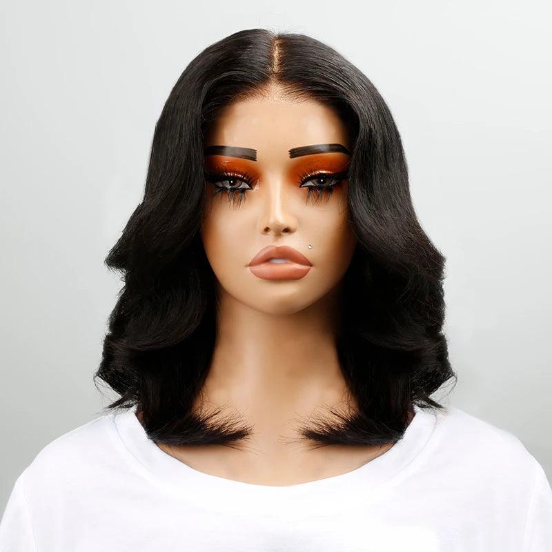 7x5 13x4 Design Stylist Glueless Bob Wavy Wig Wear Go Human Hair