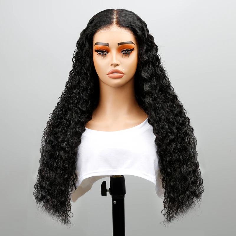 7X5 Pre-Pluck Glueless Bleached Knots Wear Go Curly Human Hair Wig