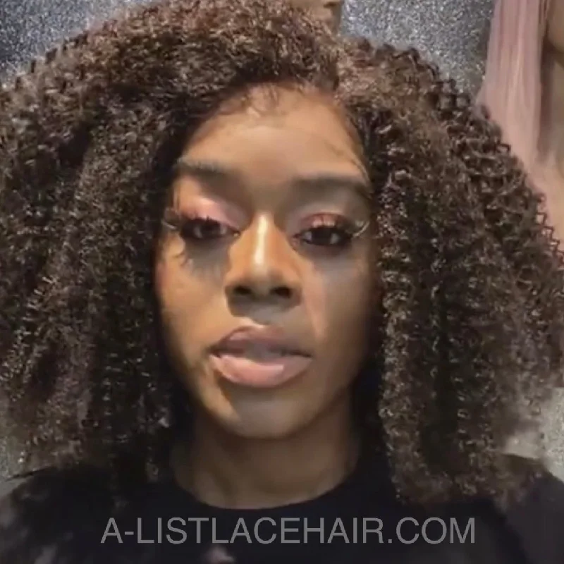 KINKY AFRO CURLY - Glueless Frontal Lace Wig