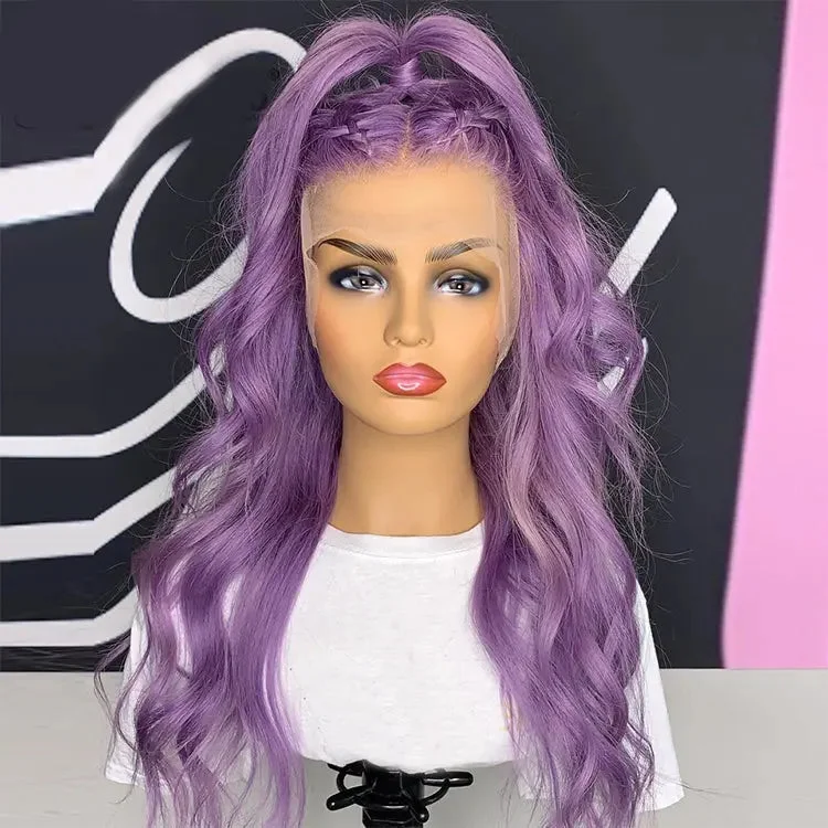 Purple lace front wig