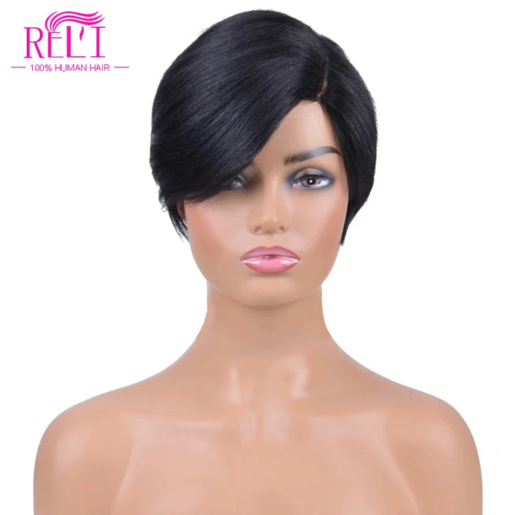 Hot Sell Indian Hair Short length Cheap Human Hair Pixie Cut Wig