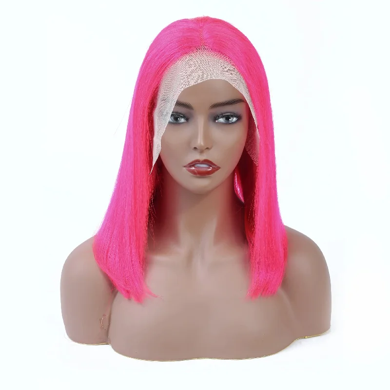 Pink lace front wigs