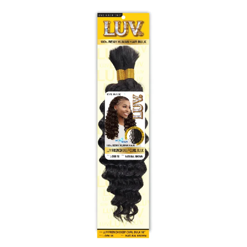 LUV FRENCH DEEP CURL BULK WET & WAVY HUMAN HAIR 24"