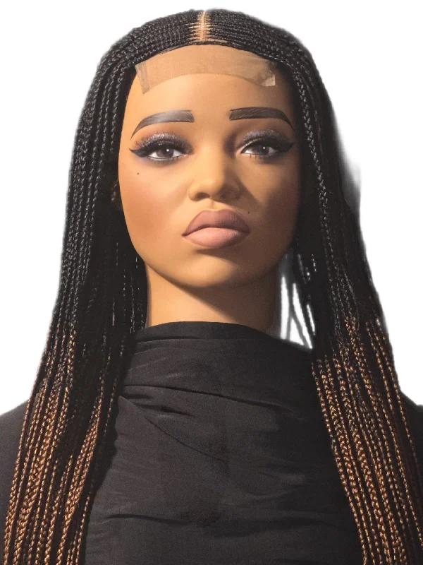 A2- Middle Part Two Toned Braided Lace Wig Pre Order available!