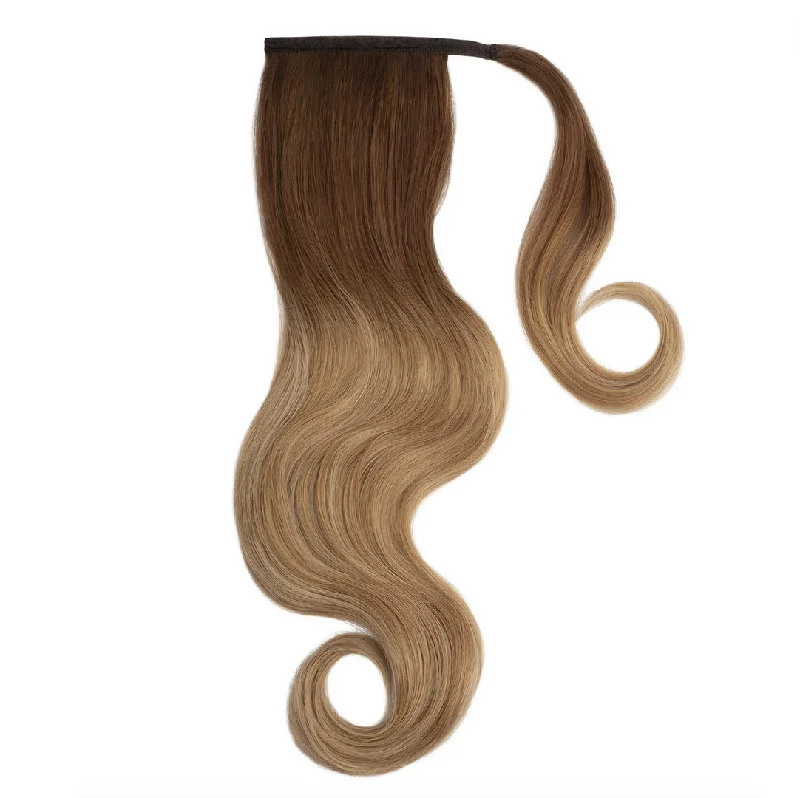 OMBRE CAPPUCCINO ( #6 to #18 )  Remy Human Hair Ponytail