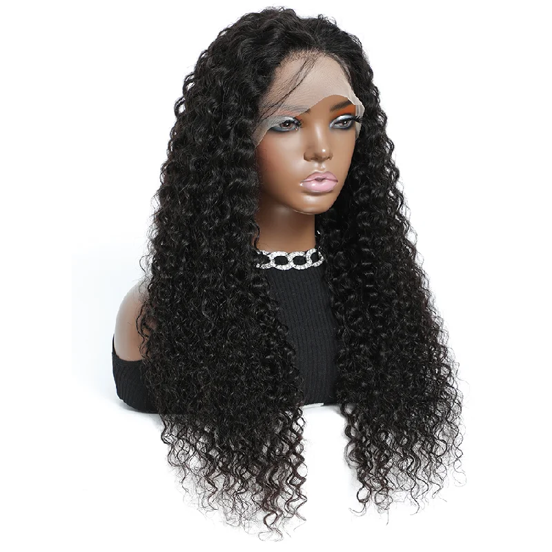 Original Factory supply 150 density Brazilian 12 inch to 36 inch virgin 13*4 HD lace frontal Water Wave human hair wigs