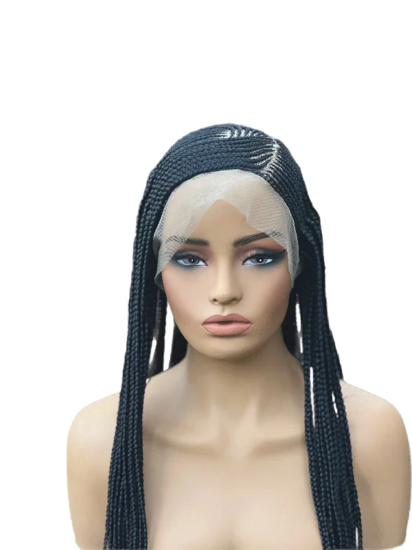 B3- Braided Wig: Handmade cornrow, Full French Lace