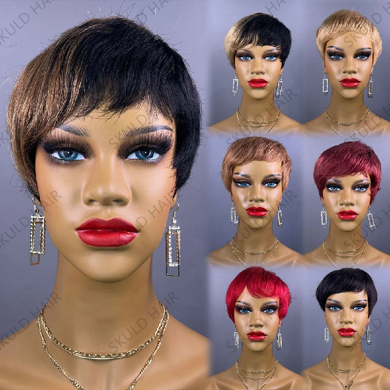 Skuld Short Human Hair Wigs Pixie Cut Human Hair Wigs for Black Women Drop Shipping Wholesale