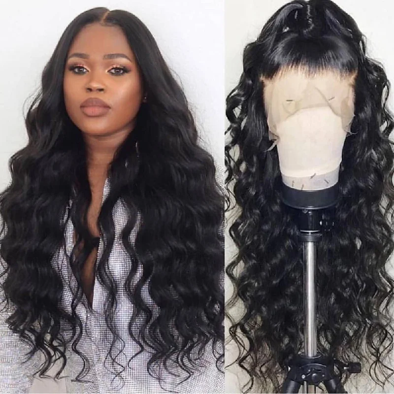 Transparent HD full lace Human Hair Wigs 100% Human Hair for Black Women Wavy Full Lace HD Human Hair Wig