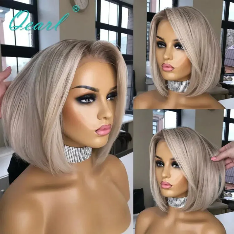 White Ash Blonde Colored Human Hair