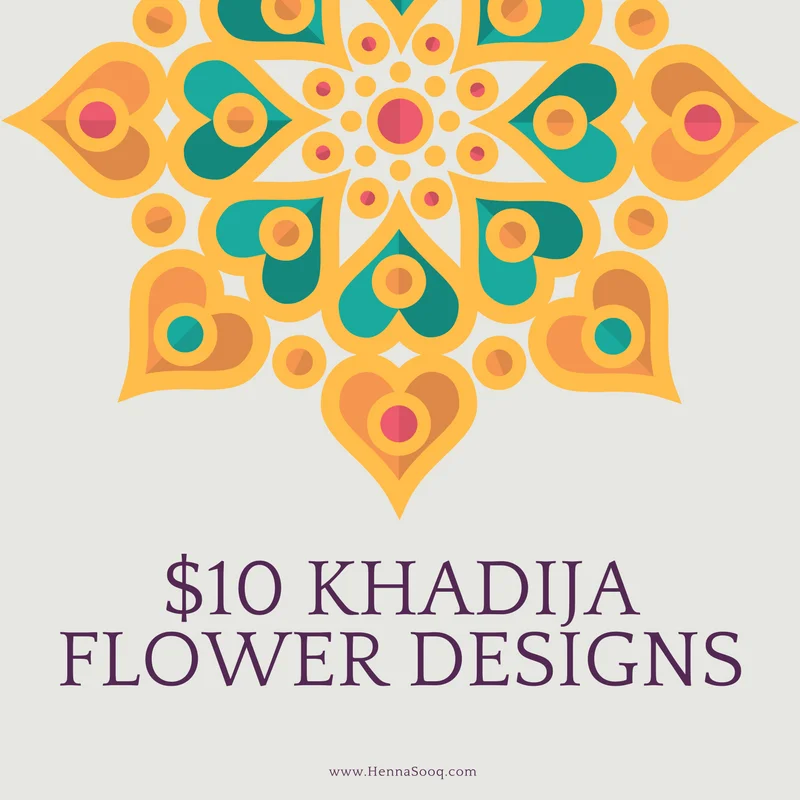 $10 Khadija Flower Henna Designs