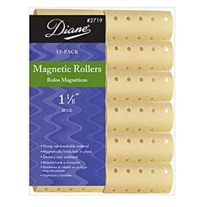 DIANE MAGNETIC ROLLERS BEIGE 1 1/8 IN.-12CT.