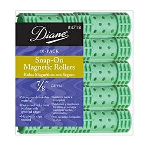 DIANE SNAP-ON MAG ROLLERS GREEN 7/8 IN.-10CT.