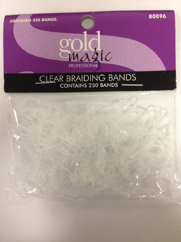 GOLD MAGIC CLEAR ELASTIC BRAIDING BANDS 250 COUNT