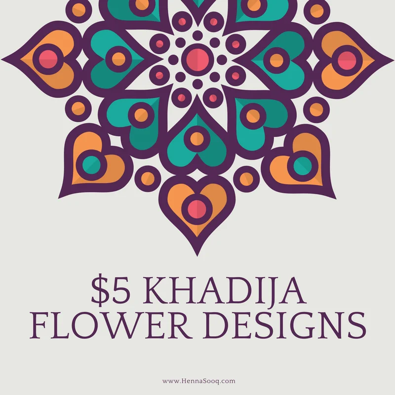 $5 Khadija Flower Henna Designs