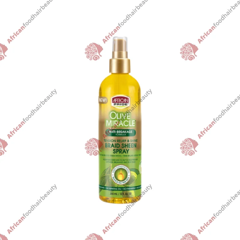 African Pride Olive Miracle Braid Sheen Spray 12oz