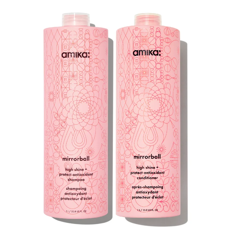 Amika Mirrorball Shampoo and Conditioner Duo - 33.8oz