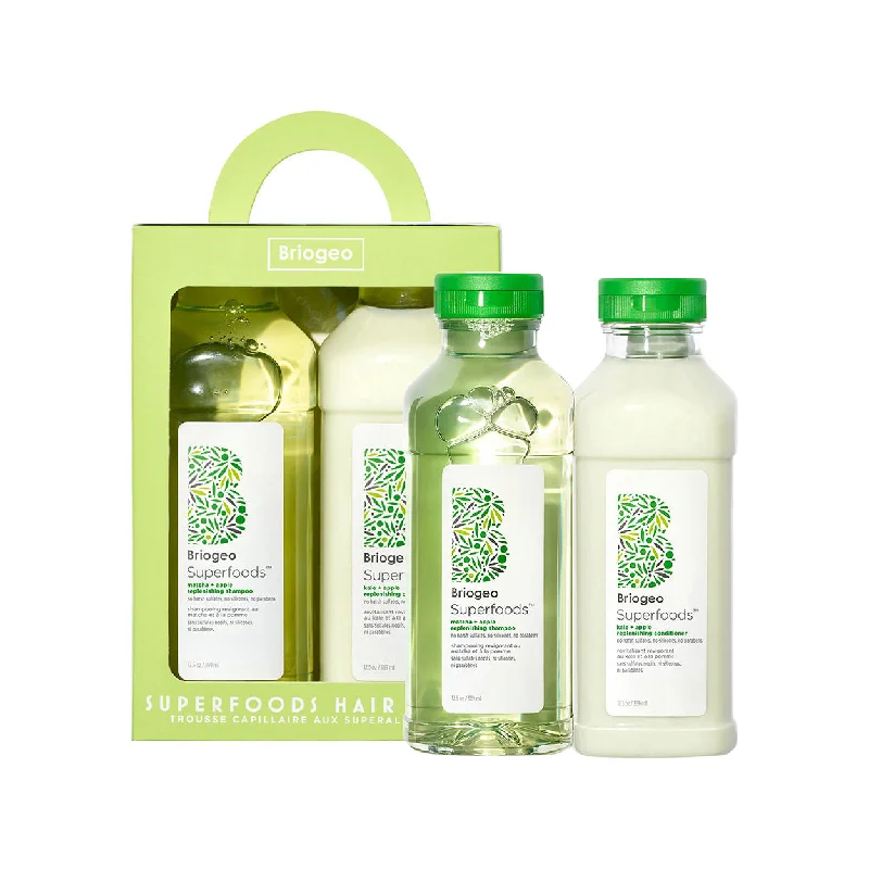 Superfoods Kale, Apple, Matcha and Apple Replenishing Shampoo and Conditioner Duo