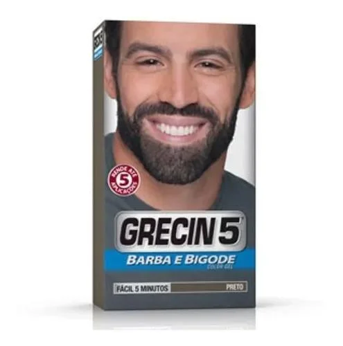 Gregin 5 Beard Bigode E Chops Black 110 - Grecin