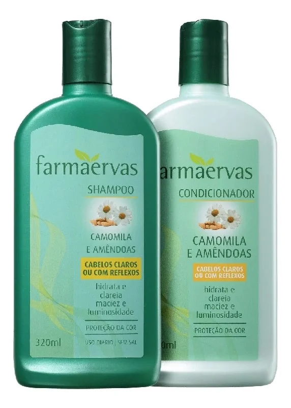 Kit Shampoo + ConditionerFarmaervas Camomile E Almonds 320ml - Farmaervas