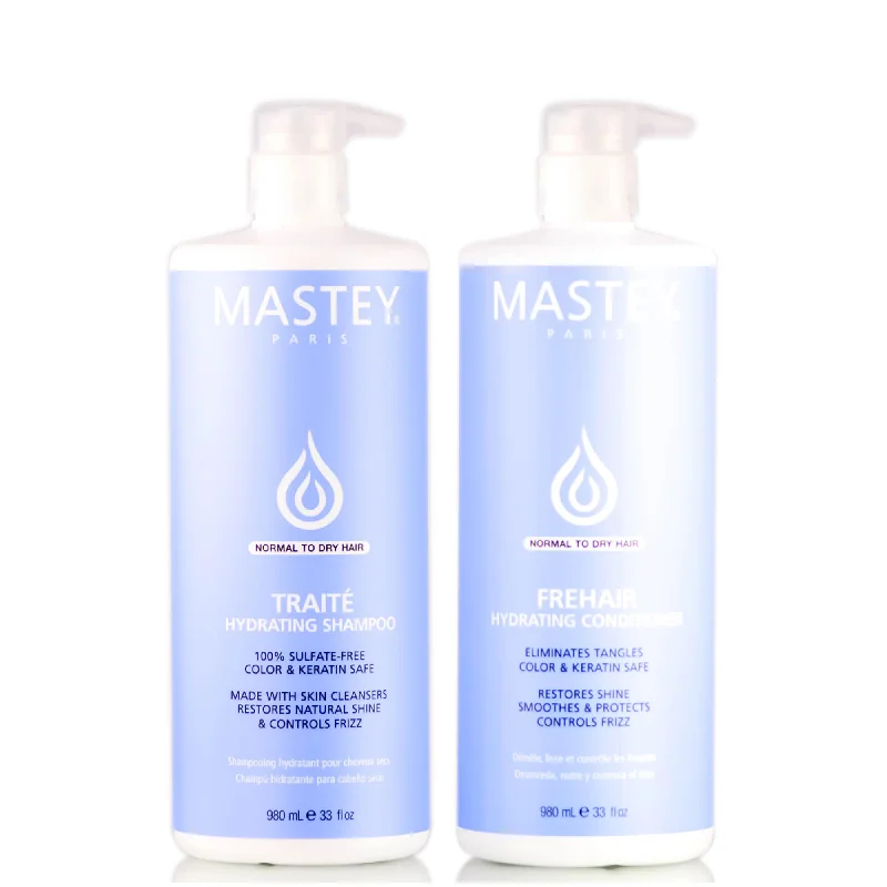 Mastey Traite Cream Shampoo & Frehair Detangling Conditioner Liter Duo