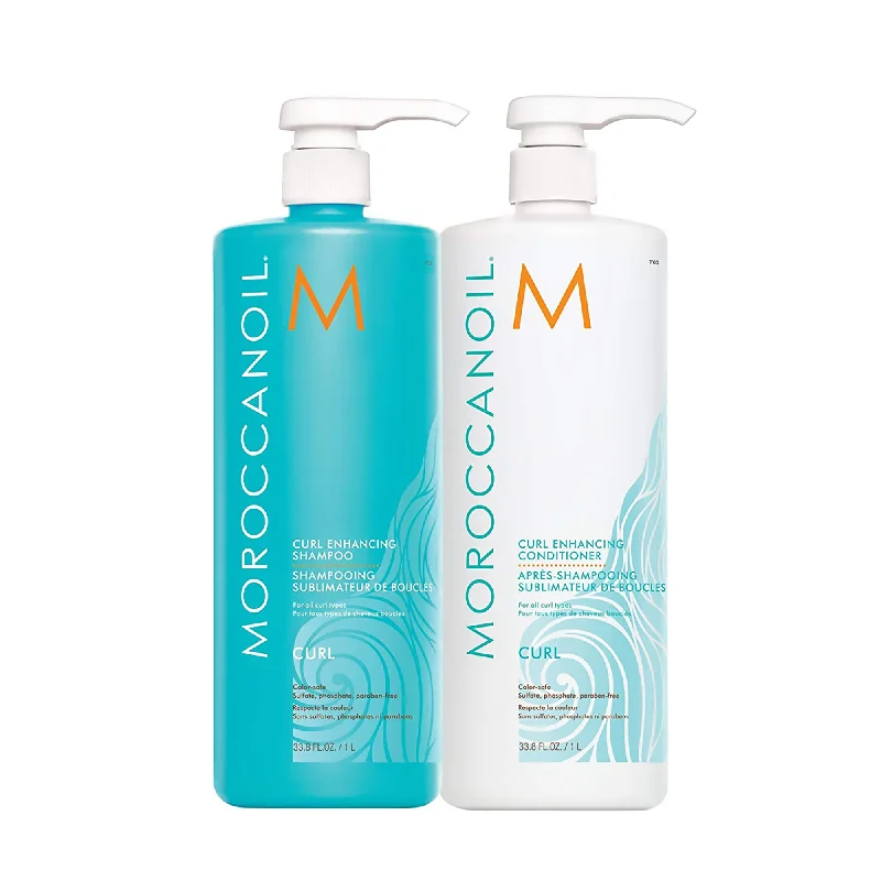 MoroccanOil Curl Enhancing Shampoo and Conditioner Liter Duo