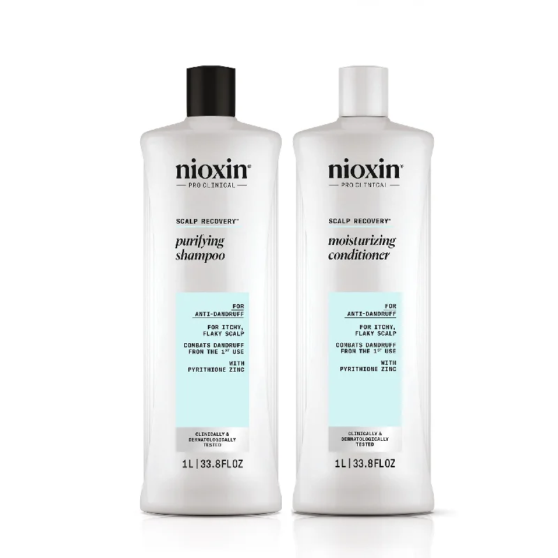 Nioxin Scalp Recovery Purifying Shampoo and Moisturizing Conditioner Liter Duo ($120 Value)