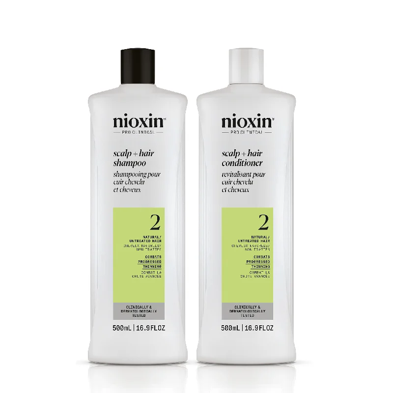 Nioxin System 2 Scalp + Hair Shampoo and Conditioner 16oz Duo ($70 Value)