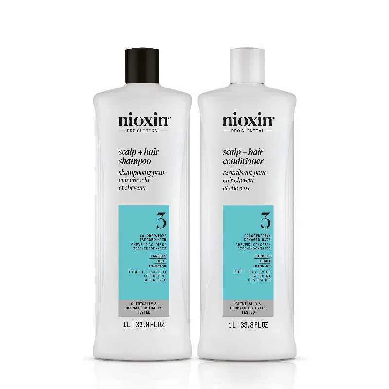 Nioxin System 3 Scalp + Hair Shampoo and Conditioner Liter Duo ($104 Value)