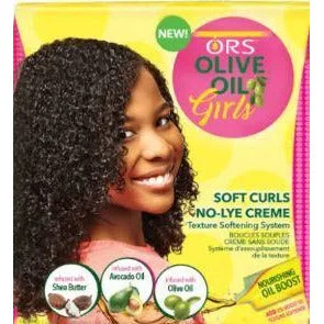 Organic Root Stimulator Girls Soft Curls No-Lye Creme Texture Softening System