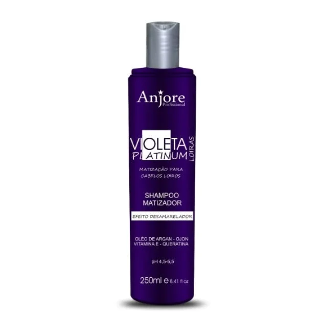 Platinum Violet Tinting Blond Hair Color Maintenance Shampoo 250ml - Anjore