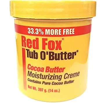 Red Fox Tub O' Butter Cocoa, Moisturizing CrÃ¨me - 14 Oz