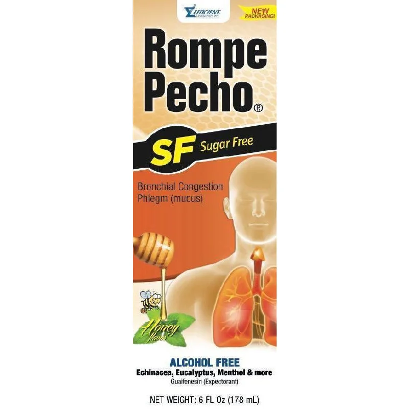 Rompe Pecho Sugar Free Cough Syrup 6Oz