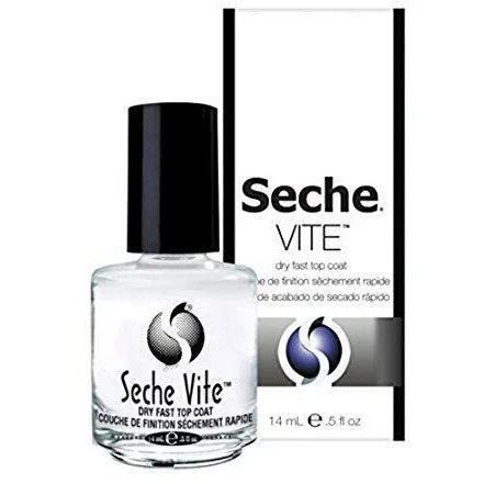 Seche Vite Dry Fast Top Nail Coat, Clear - 0.5 Oz