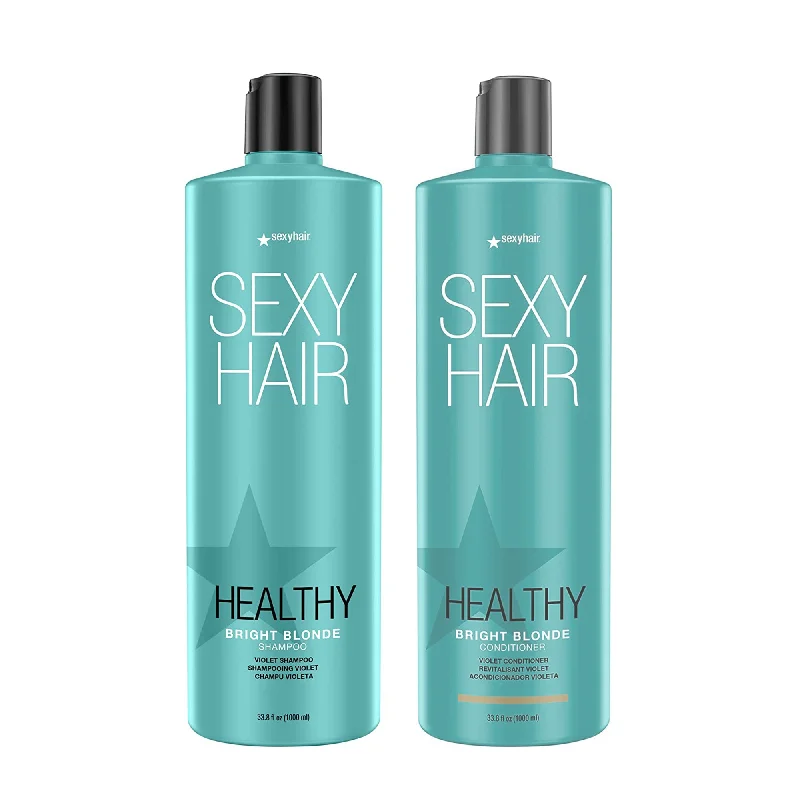 Sexy Hair Healthy SexyHair Bright Blonde Conditioner and Shampoo Liter Duo