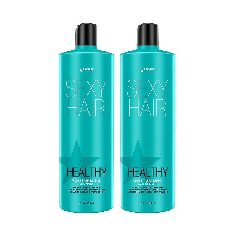 Sexy Hair Healthy SexyHair Moisturizing Shampoo and Conditioner Liter Duo